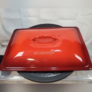 Le Creuset Orange Heritage Stoneware Rectangular Casserolle LID ONLY REPLACEMENT